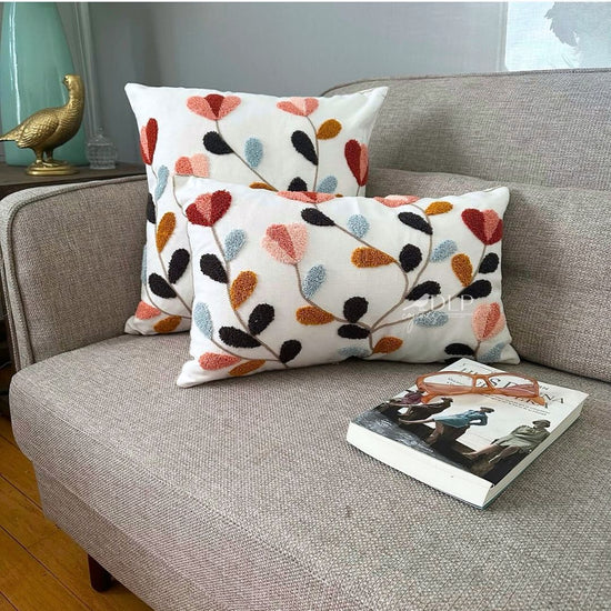 Funda de Cojin Julieta Bordado Flores