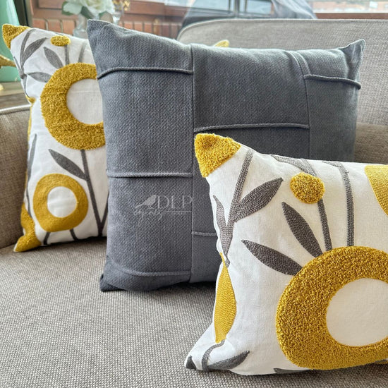 Funda de Cojin Bordado Prato Rectangular