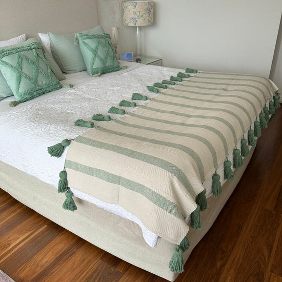 Funda de Cojin Barcelo Boho Verde Menta