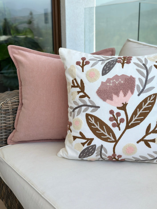 Funda de Cojin Diseño Espiga Rosa