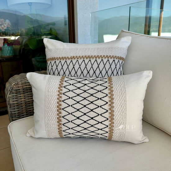 Funda de Cojin Boho Crudo Marly