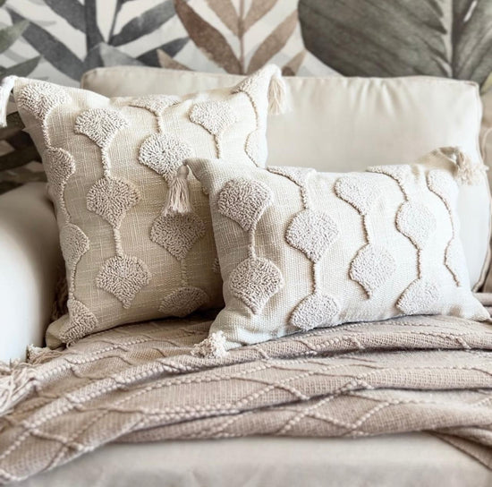 Funda de Cojín Lucerna Boho Crudo Rectangular