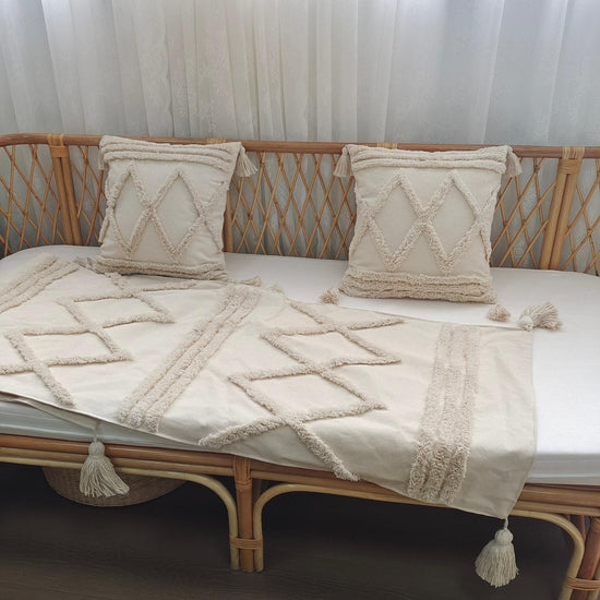 Set piecera + 2 fundas Candelaria