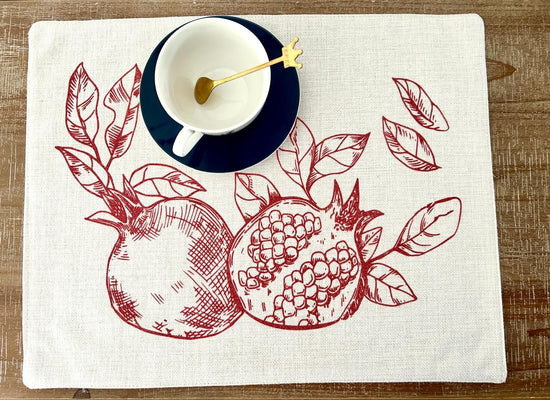 Set 6 Individuales Verduras Repelentes a Liquidos y Anti Manchas