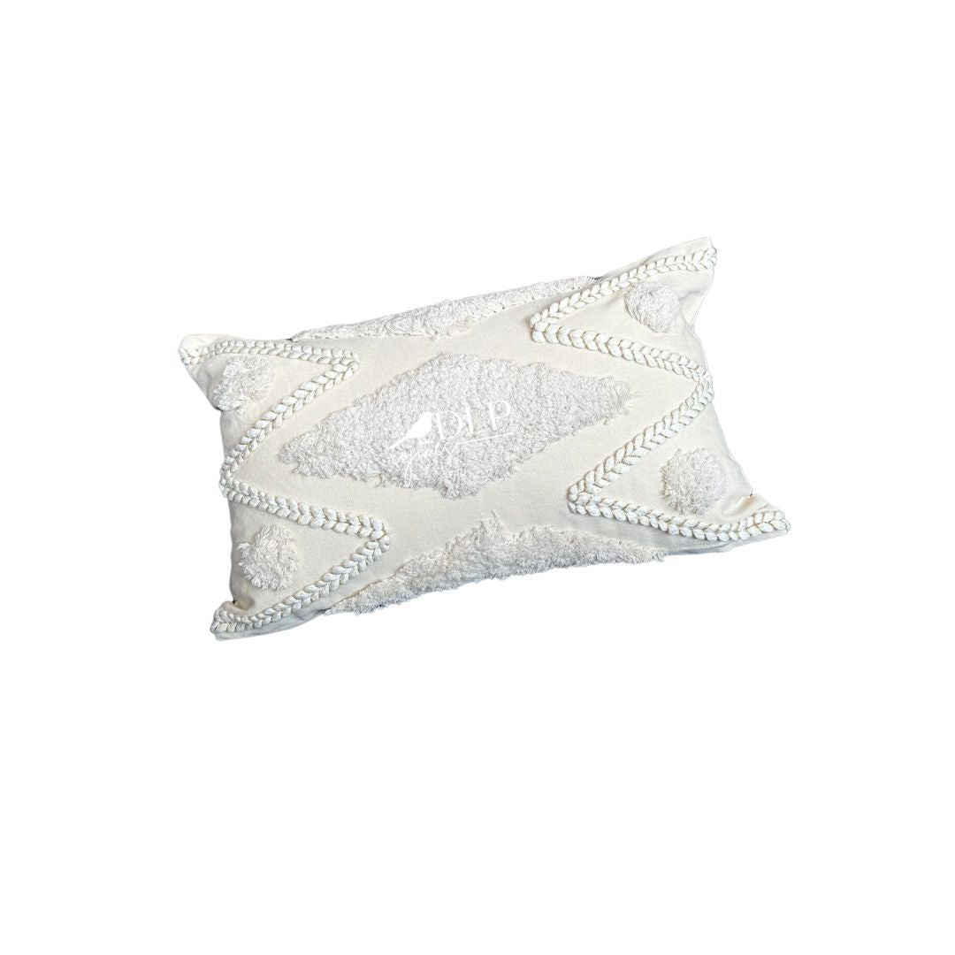 Funda de Cojin Boho Crudo Ita Rectangular