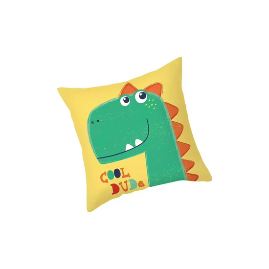 Funda de Cojin Estampado Infantil Dinosaurio Verde