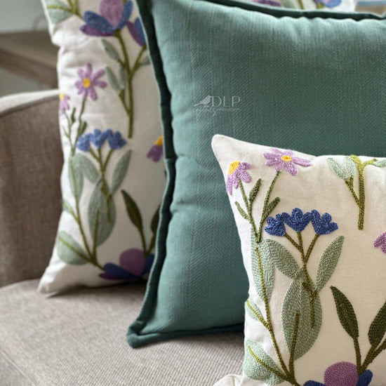 Funda de Cojin Bordado Malaga Rectangular