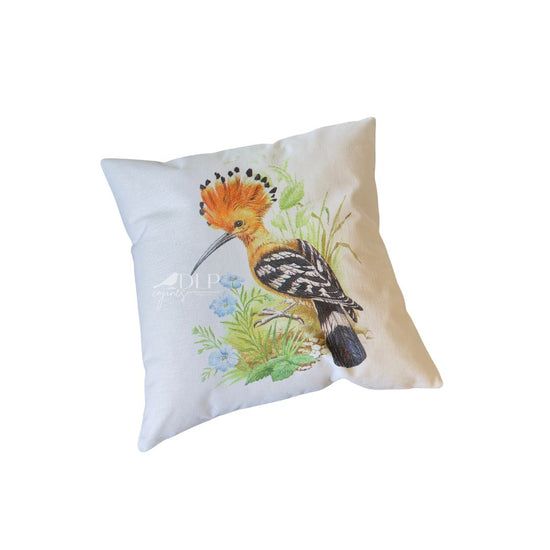 Funda de Cojin Estampado Ave Abubilla
