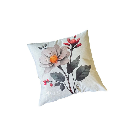 Funda de Cojin Estampado Flores Tierra 1