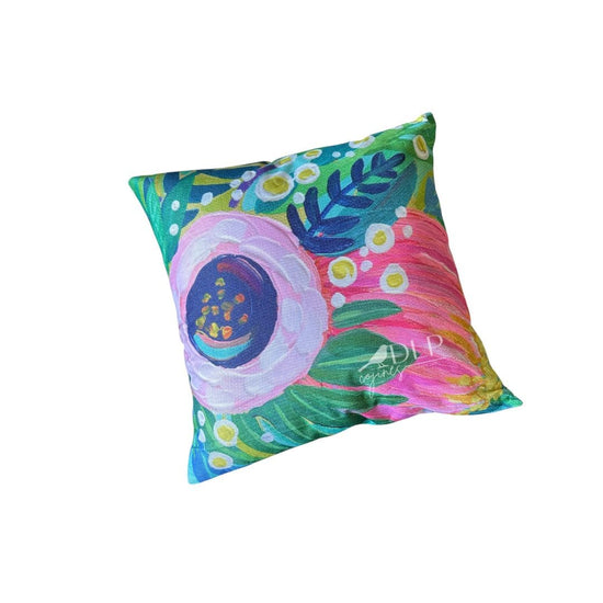 Funda de Cojin Estampado Flores Vibrantes 2