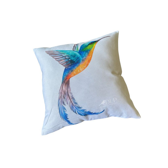 Funda de Cojin Estampado Colibri Colores