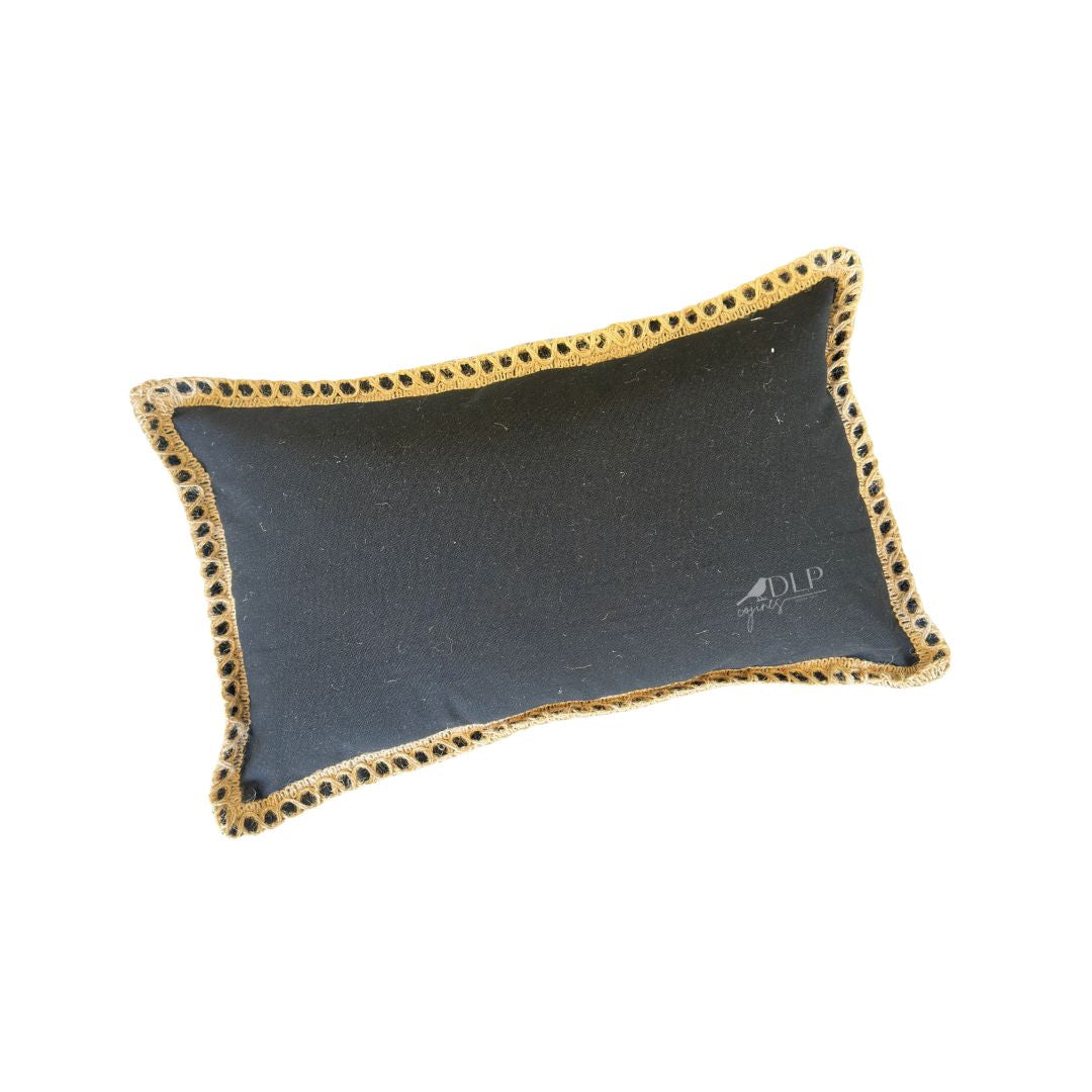 Funda de Cojin Zingara Negro Rectangular