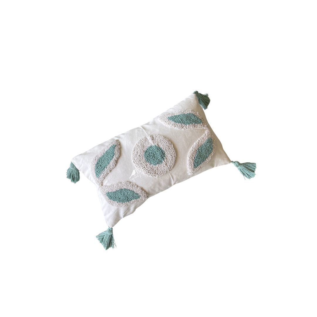 Funda de Cojín  Elba Rectangular Boho Verde Menta