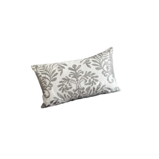 Funda de Cojin Bordado Flor de Lis Rectangular