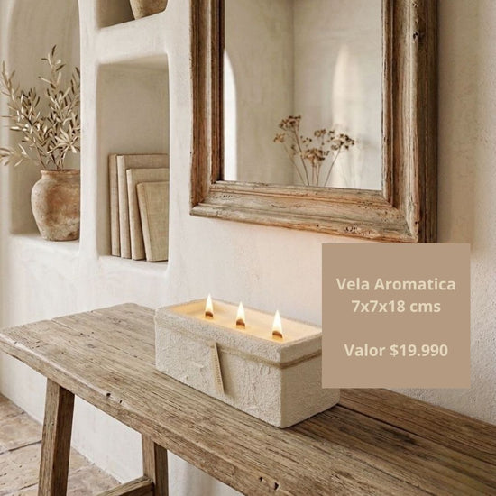 Vela Aromática Decorativa de 3 Mechas | Ambiente Cálido y Relajante