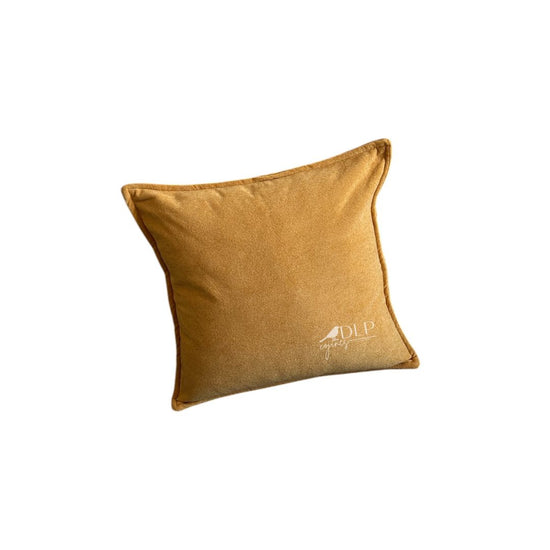 Cojín de Terciopelo Mostaza 45x45 cm | Funda Decorativa con Cierre Oculto