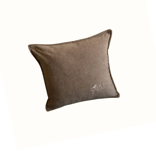 Cojín de Terciopelo Taupe 45x45 cm | Funda Decorativa con Cierre Oculto