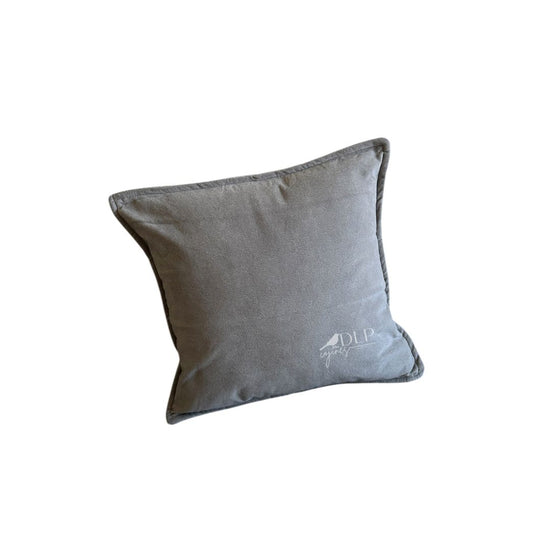 Cojín de Terciopelo Gris Claro 45x45 cm | Funda Decorativa con Cierre Oculto